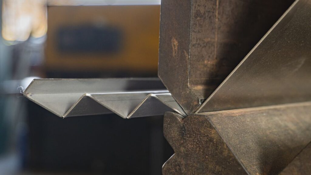 Close up on CNC folding