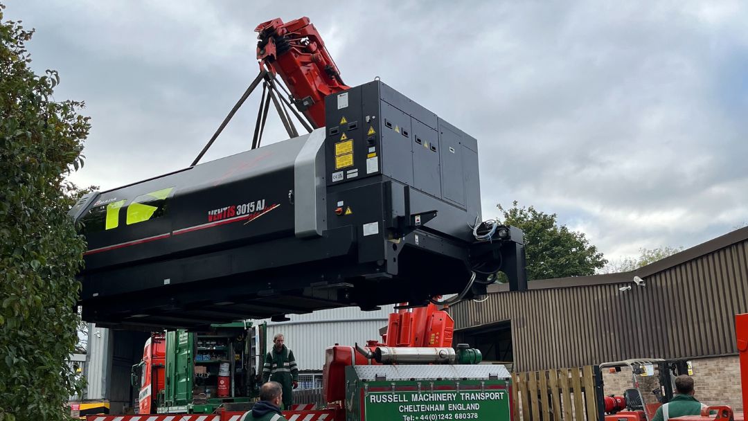 Relocating machine to new Bamber Bridge, Preston premises