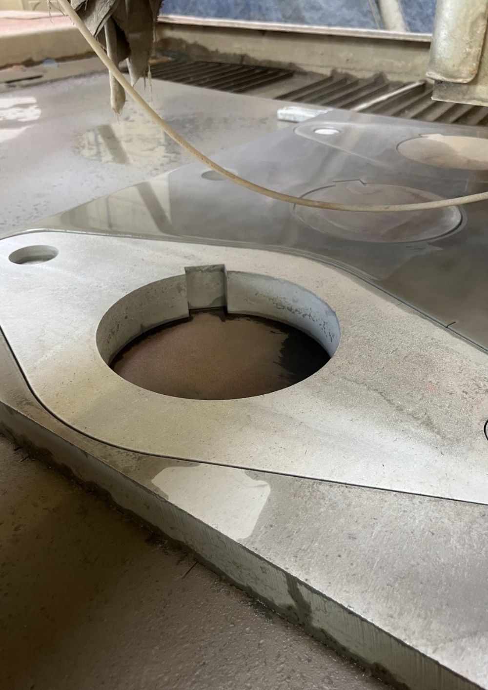 Aluminium cut by waterjet